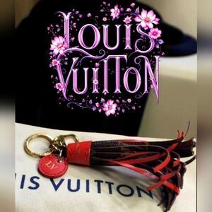 Louis Vuitton Leather Tassel Keychain In EUC FULL INCLUSION